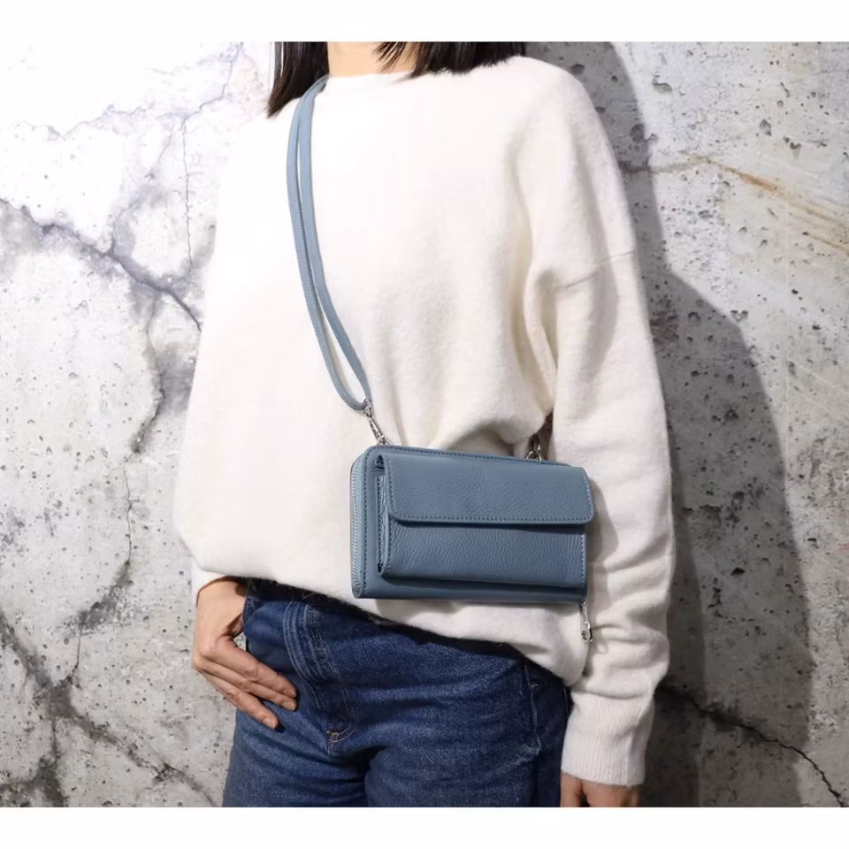 Carmen italiensk petrol skinnveske, håndlaget i Firenze