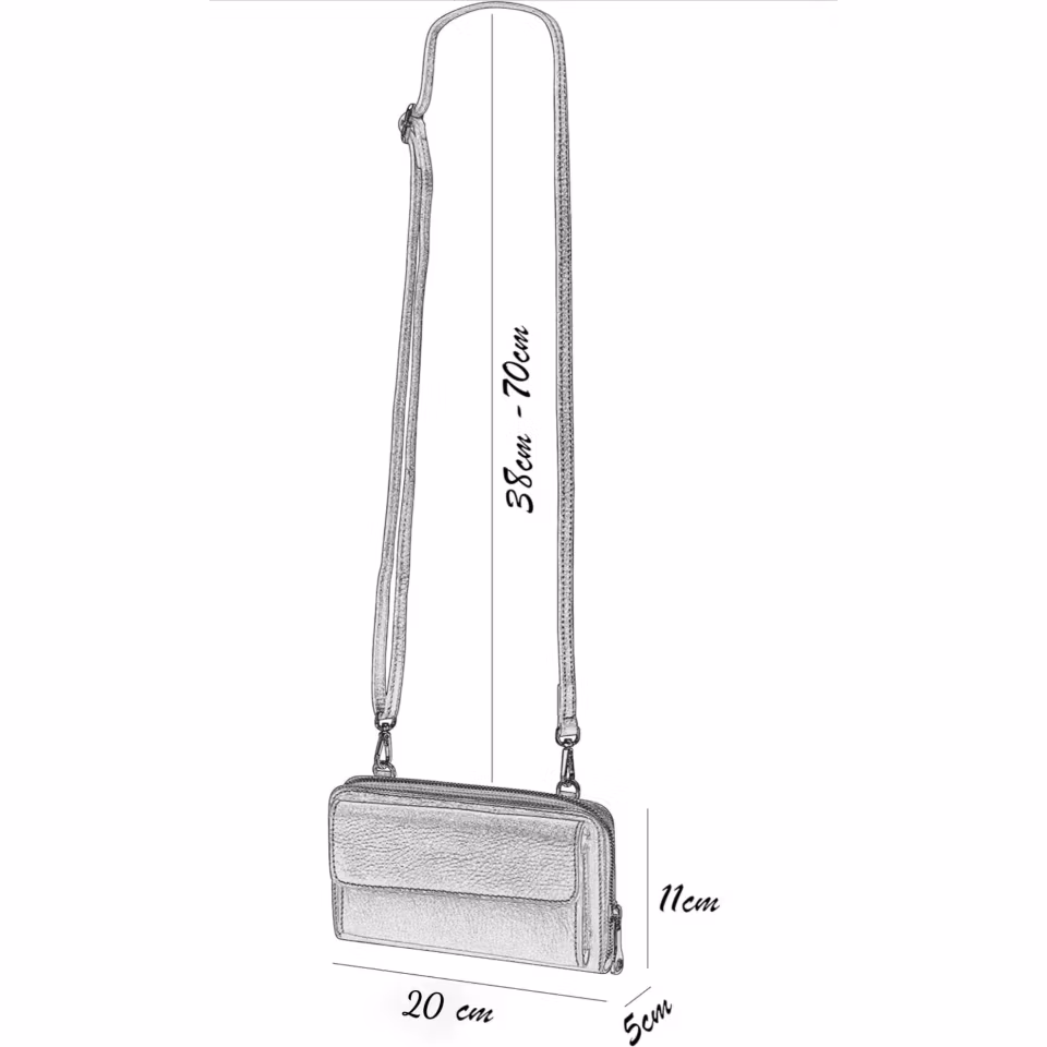 Carmen italiensk petrol skinnveske, håndlaget i Firenze