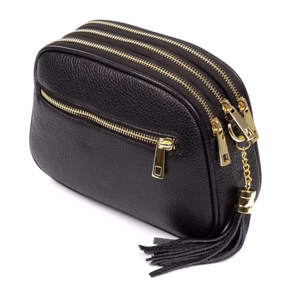 Gloria taupe Italiensk skinnveske, håndlaget i Firenze