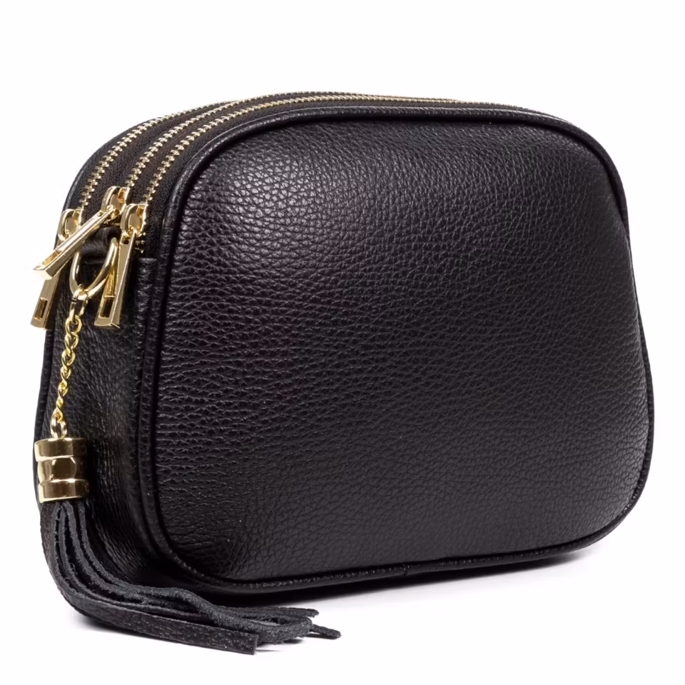 Gloria taupe Italiensk skinnveske, håndlaget i Firenze