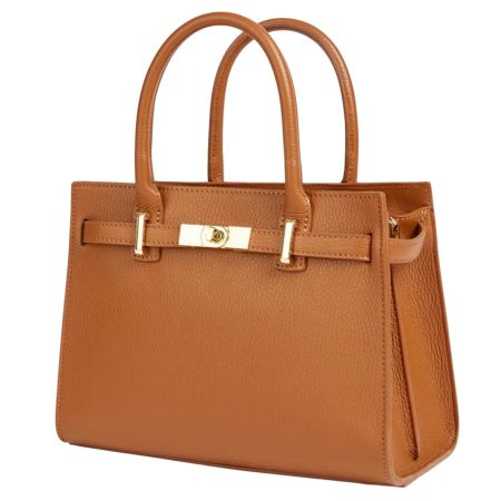 Gina beige italiensk skinnveske, håndlaget i Firenze