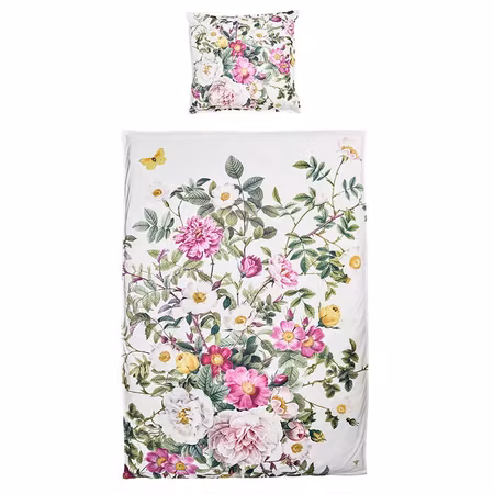 Rose Flower Garden økologisk bomull dynetrekk 220cm med pynteputetrekk