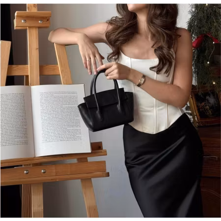 Valentina rød Italiensk skinnveske, håndlaget