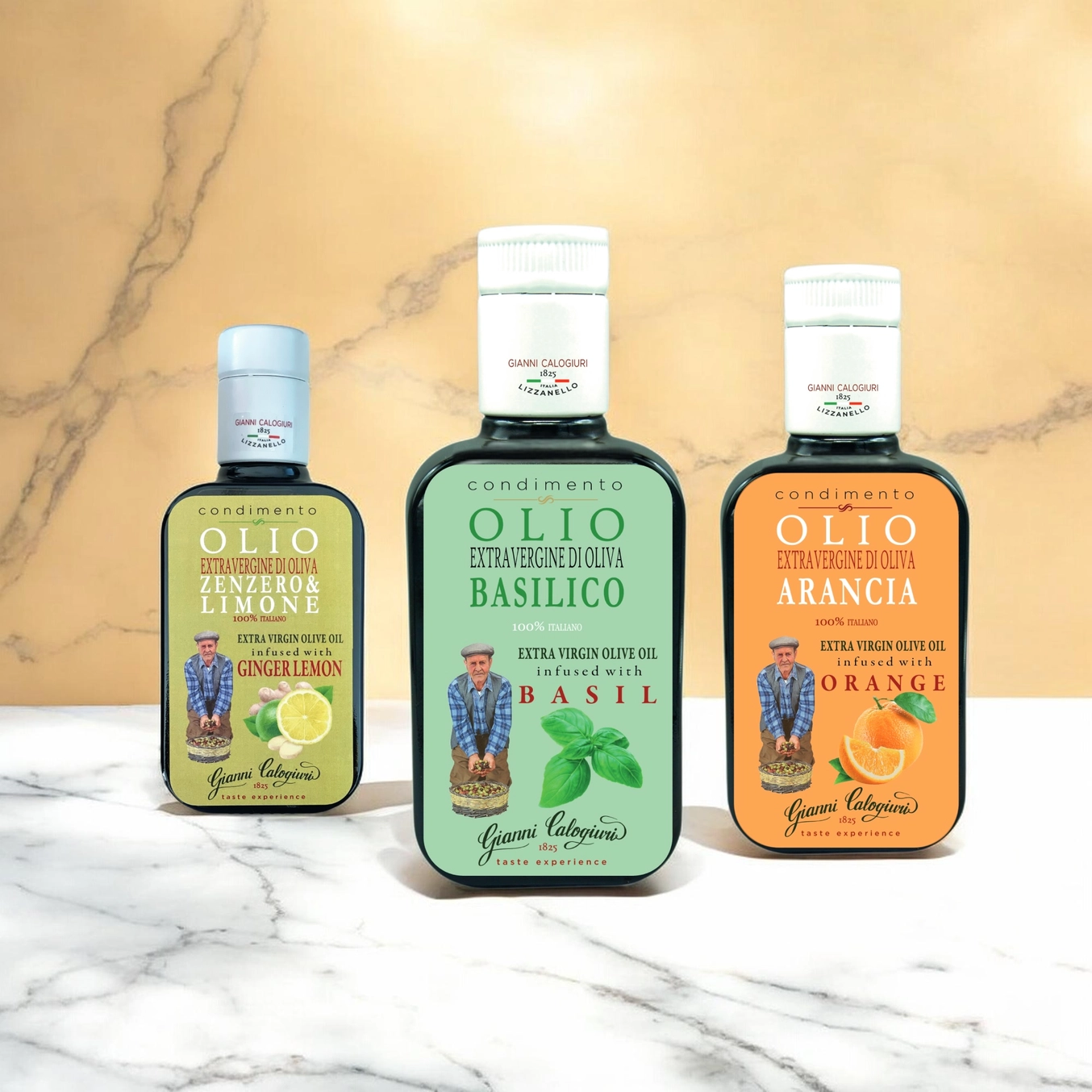 Ekstra Virgin Olivenolje m/hvitløk fra Gianni Calogiuri, 250ml