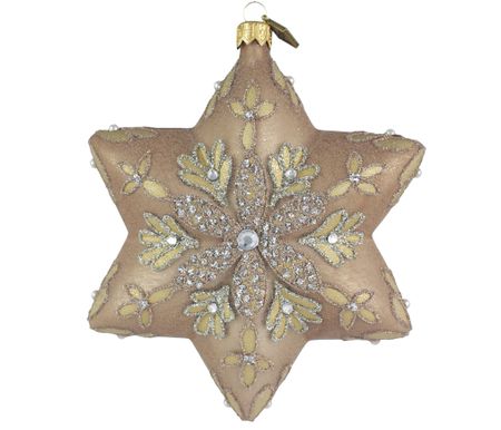 Varm glød, 12 cm hånddekorert glassornament