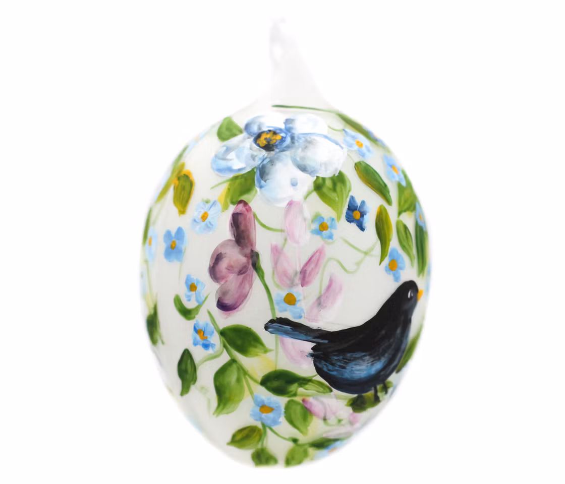 Stæren kommer, 9 cm hånddekorert glassegg