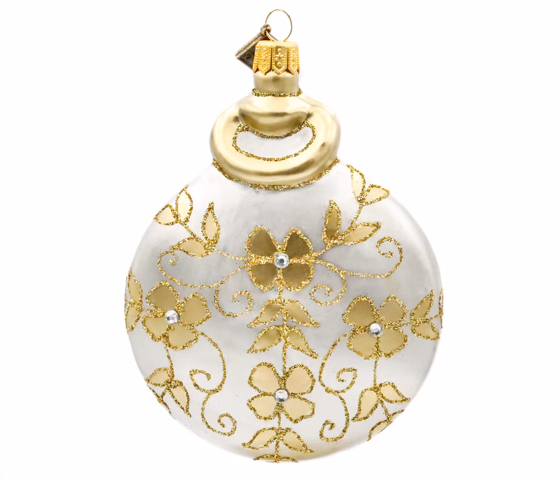 Lomme-ur,  10 cm hånddekorert glassmedaljong