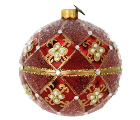 Pearl Chic, 10 cm hånddekorert glasskule