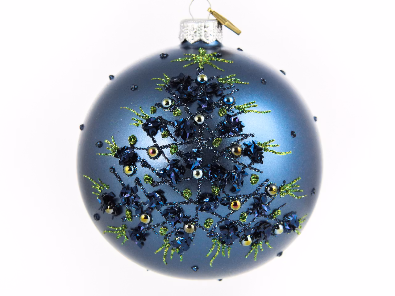 Nattutsikten, 10 cm hånddekorert glasskule