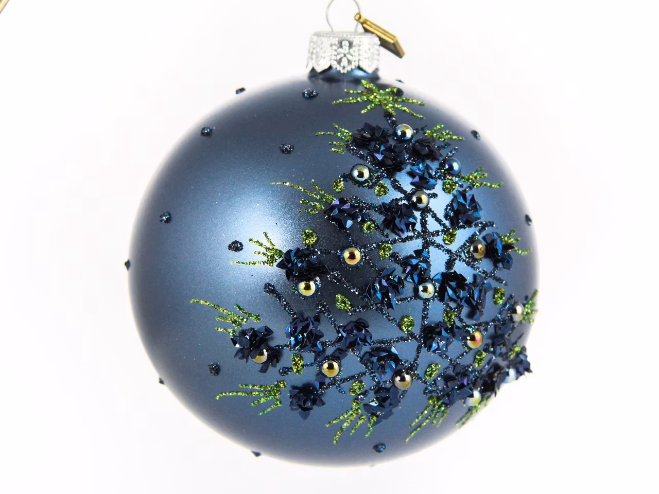 Nattutsikten, 10 cm hånddekorert glasskule