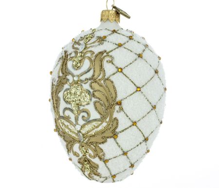 Royal egget, 13 cm hånddekorert glassegg