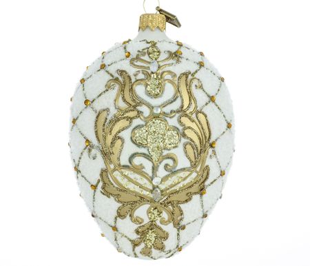 Royal egget, 13 cm hånddekorert glassegg