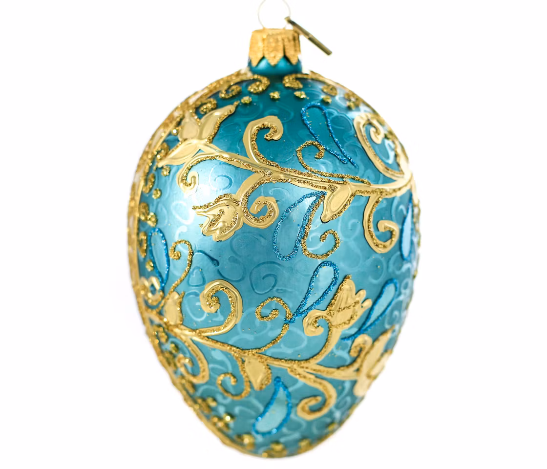 Dagliljene, 13 cm hånddekorert glassegg