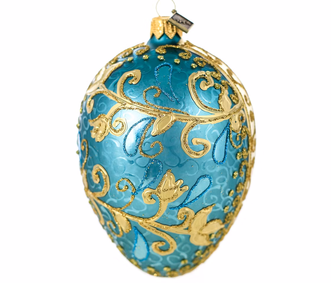 Dagliljene, 13 cm hånddekorert glassegg