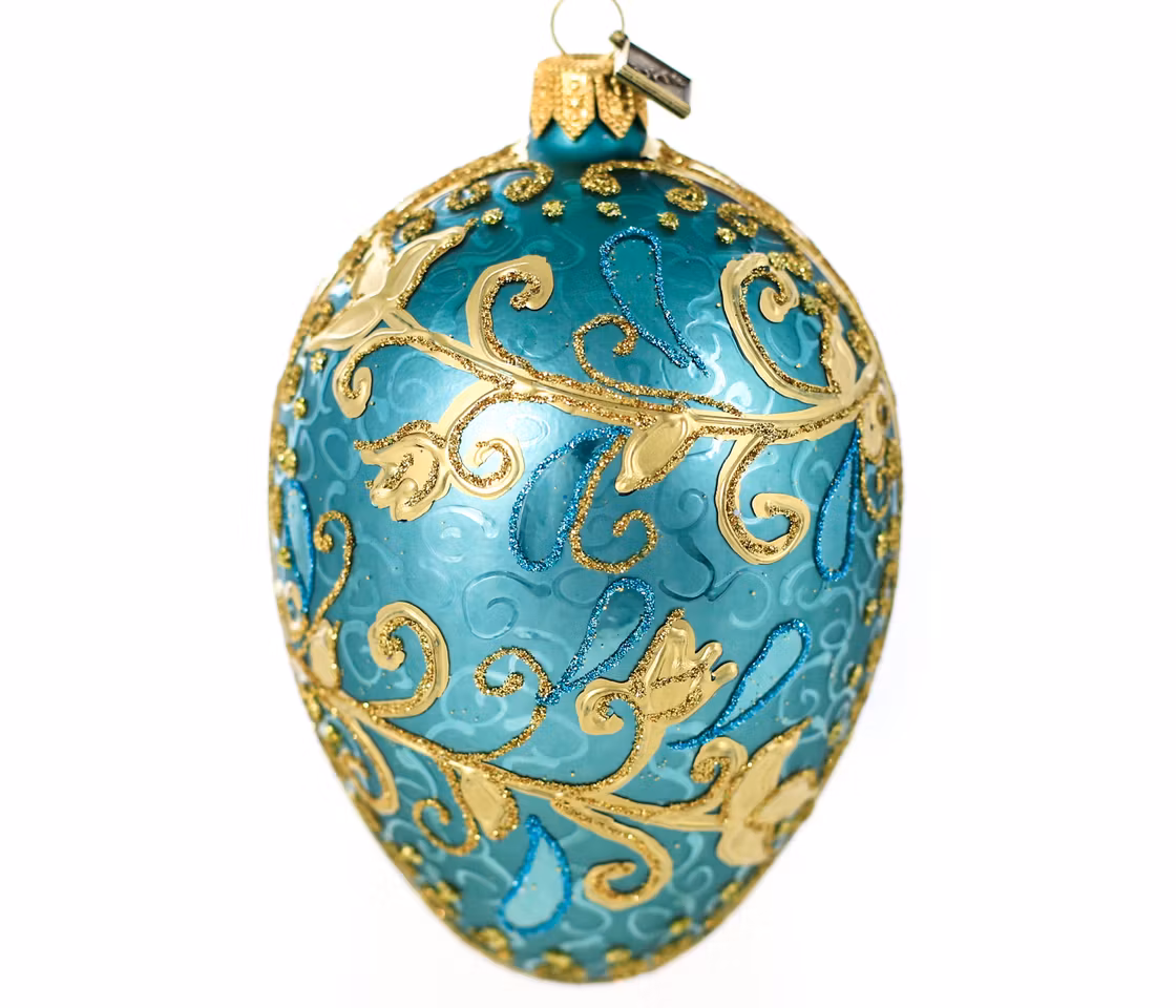 Dagliljene, 13 cm hånddekorert glassegg