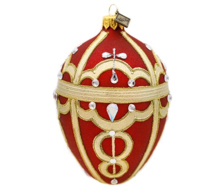 Imperial, 13 cm hånddekorert glassegg