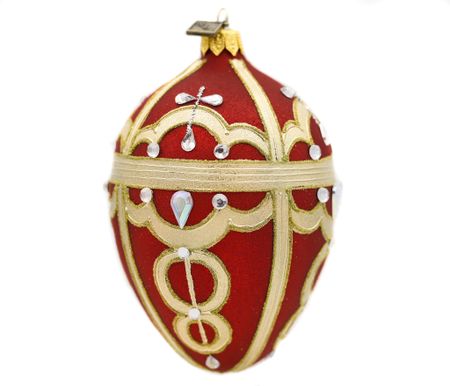 Imperial, 13 cm hånddekorert glassegg
