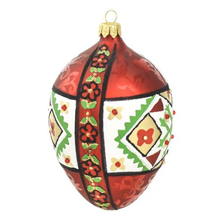 Vinterrosa glassornament 13 cm