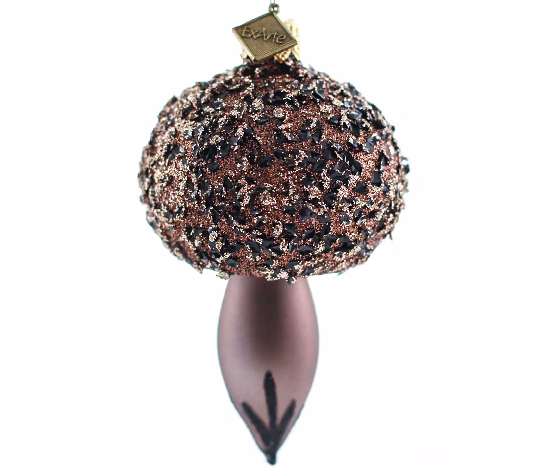 Skogsoppen, 10cm hånddekorert glassornament