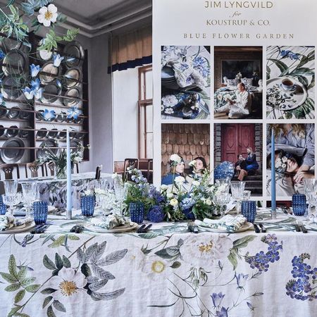 Blue Flower Garden linduk 145x220cm