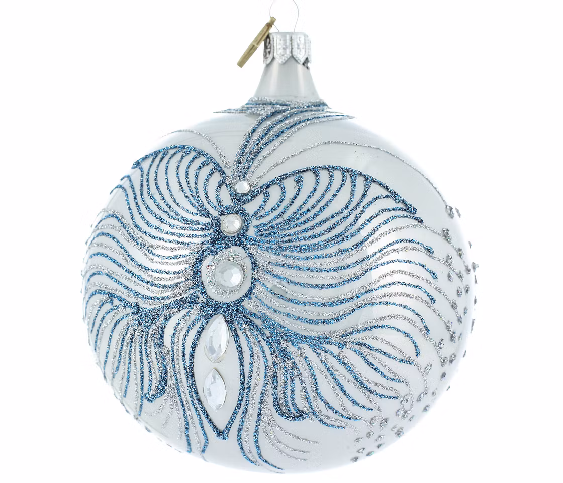 Nordlyset, 10 cm hånddekorert glasskule