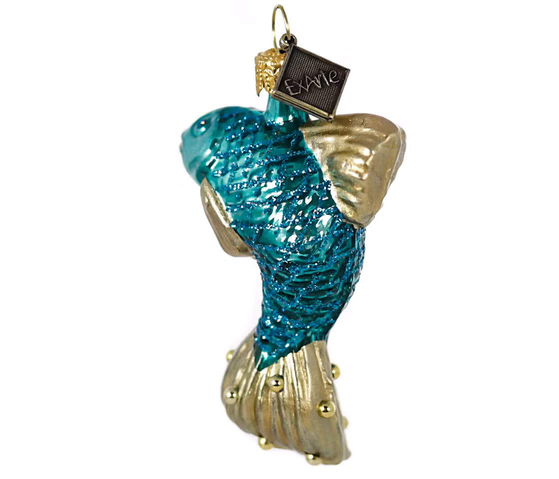 Duett, to små fisker, 6 cm hånddekorert glasskule