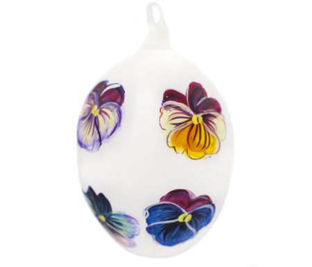 Stemor, 7,5 cm hånddekorert glass-egg