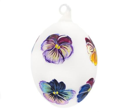 Stemor, 7,5 cm hånddekorert glass-egg