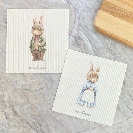 Kjøkkenklut kaninjenta/kaningutten 2pk