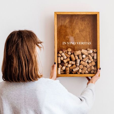 The Corkbox, In vino veritas kork-ramme i rustikk farge