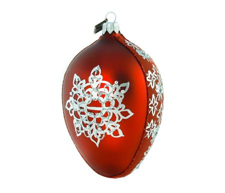Sølja rødt glassornament 13 cm