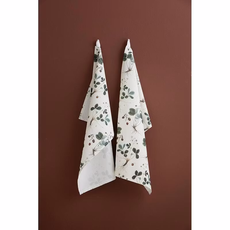 Jordbær kjøkkenhåndkle 70x48 cm