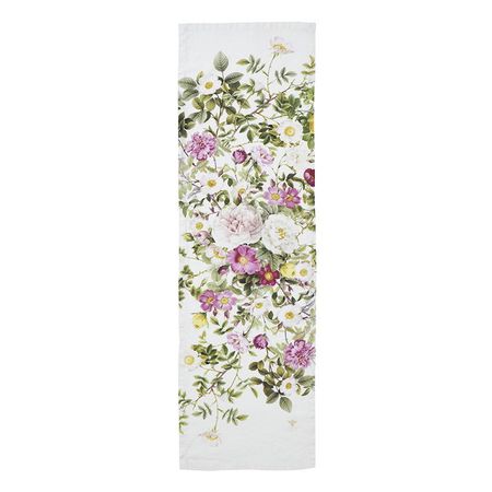 Rose Flower Garden bordløper i lin 145x45cm