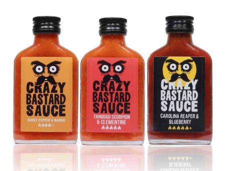 Crazy bastard Ekstra hot chilisaus 3-pack