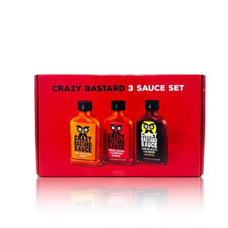 Crazy bastard Ekstra hot chilisaus 3-pack
