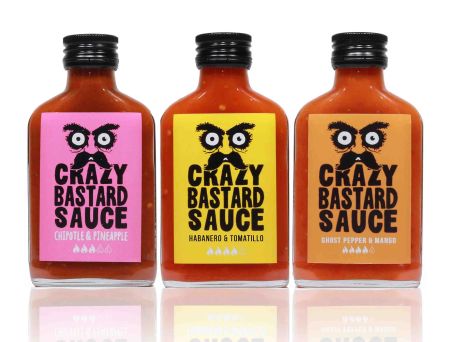 Crazy bastard hot chilisaus 3-pack