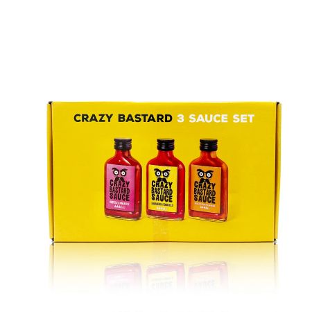 Crazy bastard hot chilisaus 3-pack