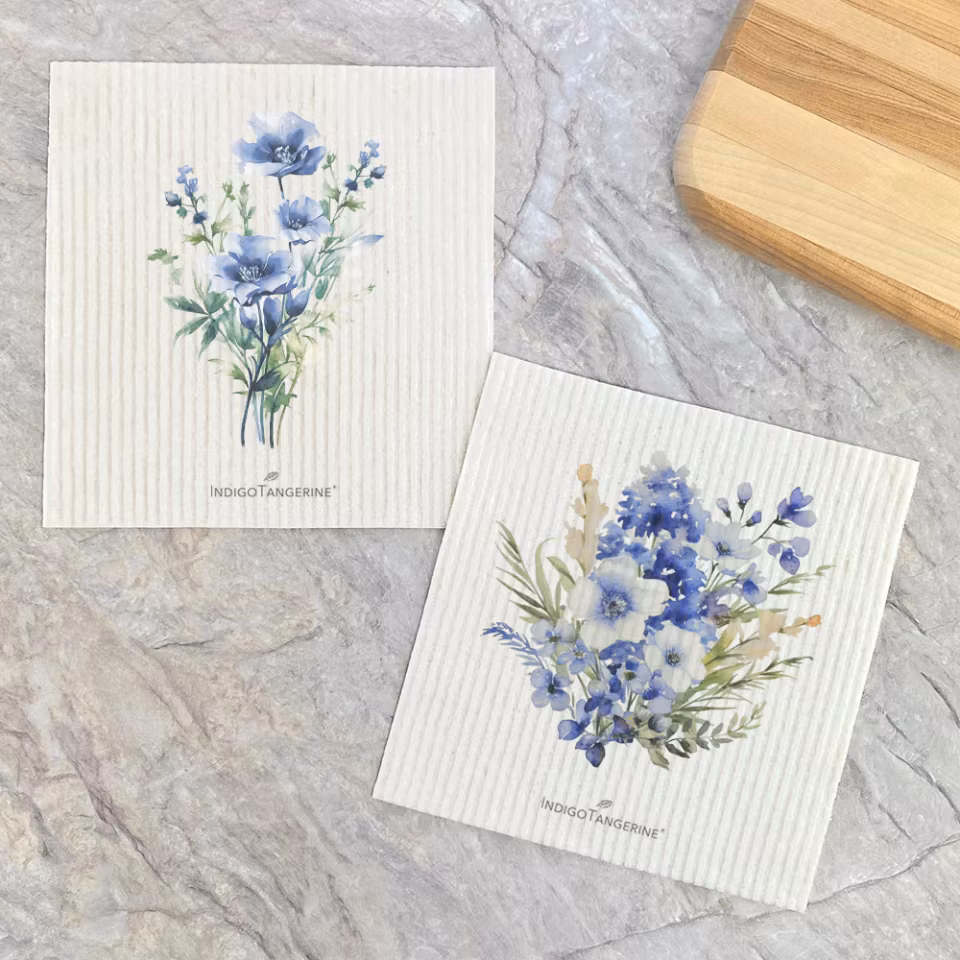 Blå blomster 2pk
