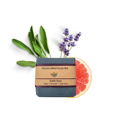 Earth Soul Såpebar 100g, salvie, lavendel og grapefrukt