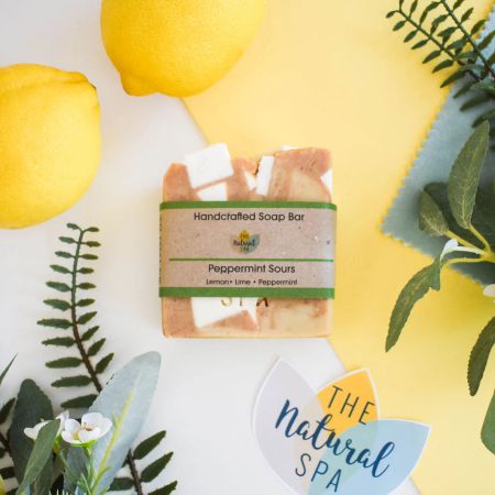 Peppermint Såpebar 100g, naturlig peeling