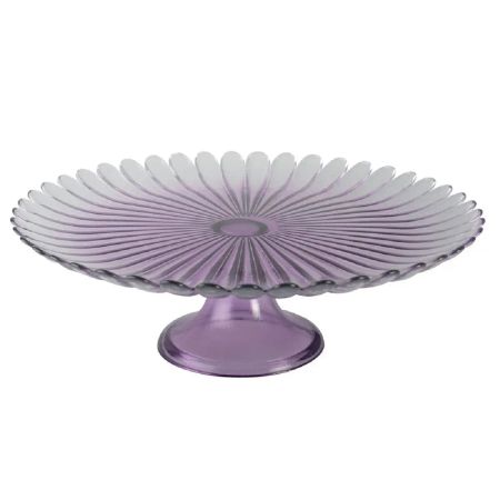 Stettfat i glass transparent lilla, 33 cm