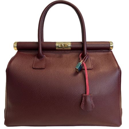 Giulia bordeaux Italiensk skinnveske, håndlaget i Firenze