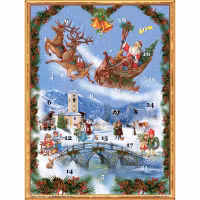 Adventskalender "Nissen i sleden" i papir