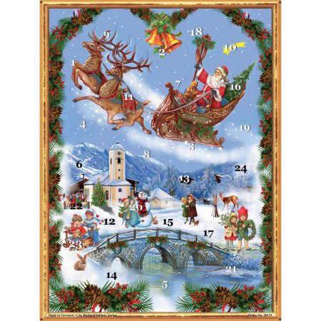 Adventskalender "Nissen i sleden" i papir