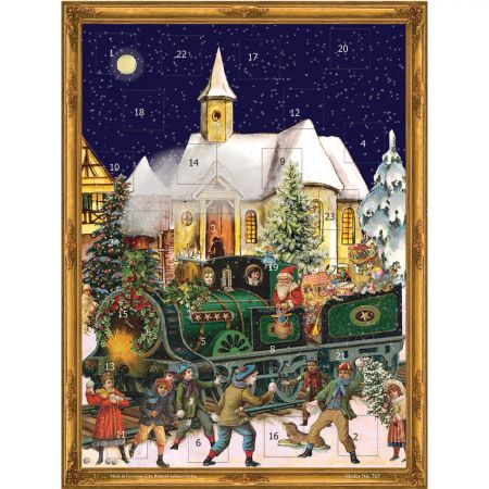Adventskalender "Nissens tog" i papir