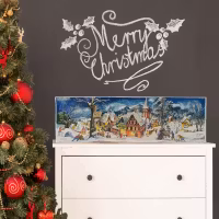Adventskalender Panorama "Landsbyen" i papir