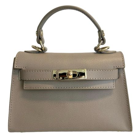 Alessandra taupe Italiensk Saffiano-skinnveske, håndlaget i Firenze