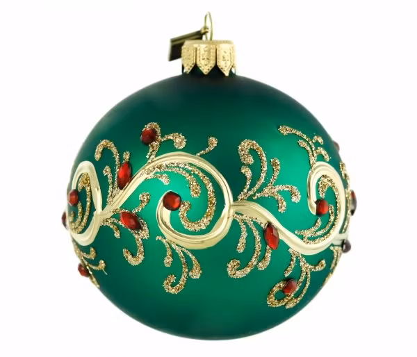 Planteflagellen, 8 cm hånddekorert glasskule