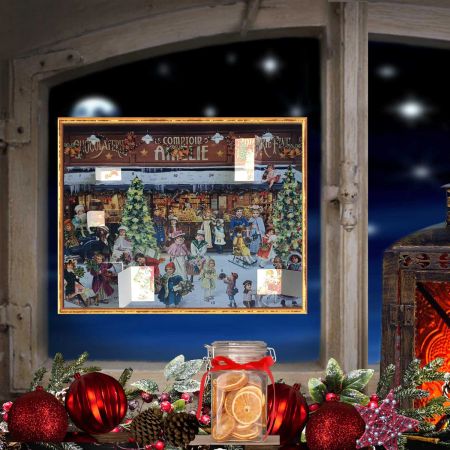 Adventskalender "Den Viktorianske butikken" i papir