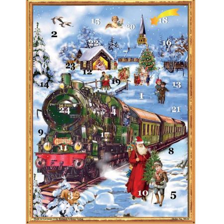 Adventskalender "Jernbanen i snøen" i papir
